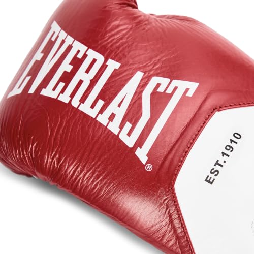 Everlast MX Elite Pro Fight Boxing Gloves | Handcrafted in Mexico - color: Red, size: 10oz