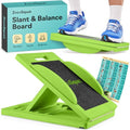 Slant Boards for Exercise, Wooden Slant Board, Calf Stretch Board with 7 Incline Angles, Velour Board, Balance Board & Calf Stretcher, Portable Incline Board for Physical Therapy, Ankle Mobility, Heel & Knees - color: Green