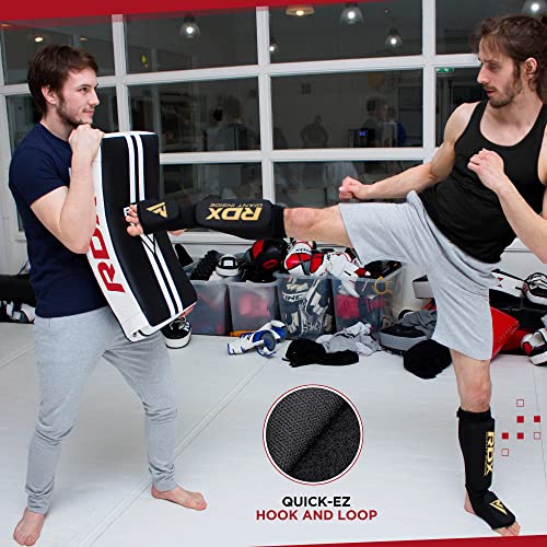 RDX Kick Shield Muay Thai Kickboxing, Heavy Curved Kicking Striking Body Pad, Punching Foot Target MMA Boxing Training, 3 Padded Handles, Martial Arts Karate TKD Taekwondo (ONE PAD ONLY)