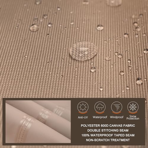 ULTCOVER Outdoor Waterproof Charcoal Kettle Grill Cover for Most 18 inch Round Smoker Size Up to 23” Dia x 32” H - color: Brown-Round, size: 23” Dia x 32” H