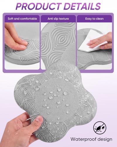 2 packs Yoga Knee Pad Mats Extra Thick for Knees Elbows Wrist Hands Head Foam Pilates Kneeling pad Yoga Knee Cushion Thick Exercise Pads for Knees Elbows Wrist Hands Head Foam Pilates Kneeling pad，Support Foam Pads for Women and Men - color: grey