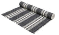 Hand Woven 100% Cotton Yoga Mat- Thick Handloom Made in India- for Gym Floor Exercise - Runner for Bedroom - color: Charcoal