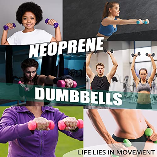 Balelinko Home Gym Equipment Workouts Strength Training Weight Loss Pilates Weights Yoga Sets Weights for Women, Men, Seniors and Youth - color: Black, style: 10 LB, Pair