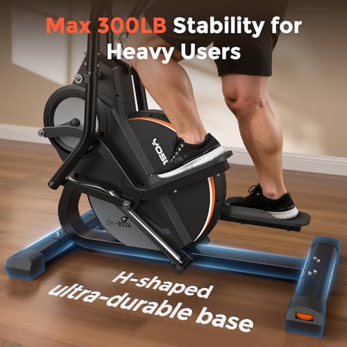 YOSUDA Elliptical Exercise Machine, Compact 3-in-1 (Elliptical + Cardio Climber + Stair Stepper) Elliptical for Home with 45°Incline, 15.5IN Stride, 16 Levels Resistance, Support Kinomap/Fed APP