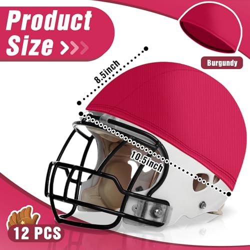 Ramede Football Helmet Covers for Practice Scrimmage Cap Helmet Cover Scrimmage Cap for Youth Adult Football Hockey Training Accessories 10.4 Inch in Diameter - color: Claret, size: Regular Style