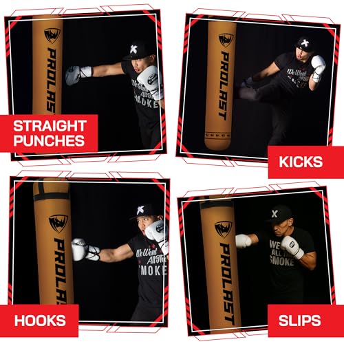 Heavy Punching Kicking Bag for Adults, Boxing, MMA, Martial Arts, Muay Thai, Strength Training Equipment, Filled/Unfilled, 6ft, 150 lbs, Special Edition Logo - color: Brown / Black, size: Unfilled