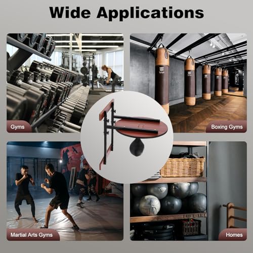 Wall Mounted Boxing Platform Kit, 360° Flexible Swivel Speed Bag Adjustable 5-Position Height Punching Bag Platform Heavy Duty Boxing Training Equipment for Gyms Boxing Gyms Martial Arts - size: 25.12"