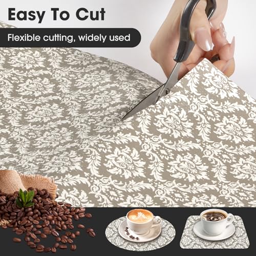 Drawer and Shelf Liner, Non-Slip Kitchen Cabinet Liners Non-Adhesive Thick Strong Grip Waterproof Washable Mats Protect Dresser Shelves Cupboard Bathroom Cabinets, Boho: Beige, 12 in X 10 FT - color: Boho: Beige, size: 11.8"W x 118"L