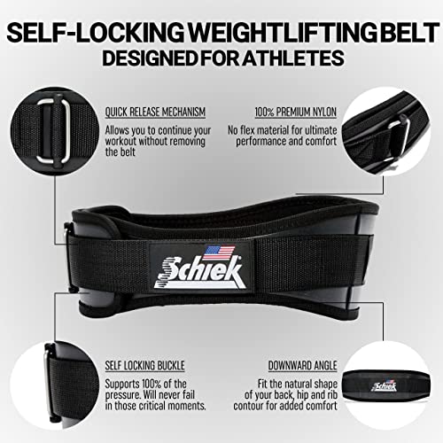 Schiek Sports Model 3004 Power Lifting Belt - Black - color: Black, size: Large