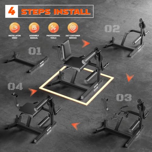 Leg Extension and Curl Machine, 4 in 1 Lower Body Workout Machine, Adjustable Leg Curl Machine with Plate Loaded, Leg Extension Machine with Exercise Bench, Home Gym Weight Machine - style: Black-Z2