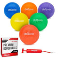 GoSports Inflatable Dodgeballs - Choose 5 Inch or 7 Inch No Sting Balls - Set of 6 Includes Ball Pump & Mesh Bag - color: 5" Balls 6 Pack - Multicolor