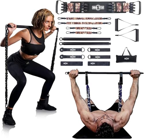 Innstar Multi-Function Resistance Bands for Working Out, Push Up Exercise Bands Resistance Bands Set for Bench Press Gym Equipment, Home Workout, Travel Portabl - color: Men 200Lbs Desert