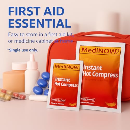 MediNOW Instant Hot Pack 6 x 9 [36 Pack] Disposable, Instant Heating Bag for Pain Relief, Sore Muscles, Cramps, Muscle Spasms, Heat Pack for First Aid - size: 6 x 9