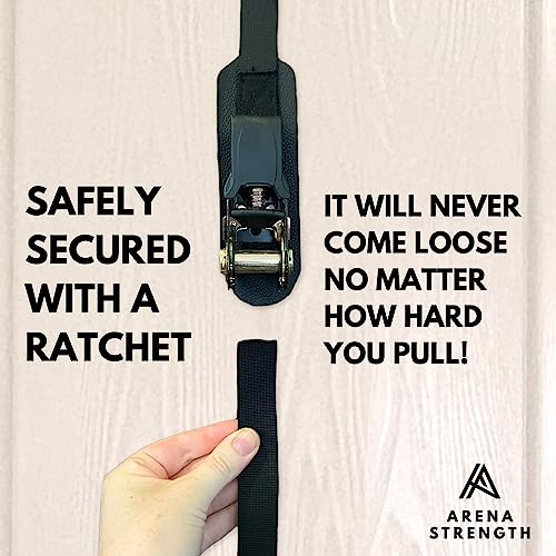 Arena Strength Multi Loop Door Anchor Strap for Resistance Bands - Fits Up to 9 ft Doors - Heavy Duty - Easy to Install - Full Body Home Workouts