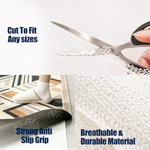 Non Slip Mattress Gripper, Anti-Slip Pad Prevents Mattress Sliding & Holds Bed in Place, Easy Trim Gripper Pads for Sofa, Couch, Chair Cushions, Stops Mattress Topper from Slipping (Queen (59" x 78")) - size: Queen