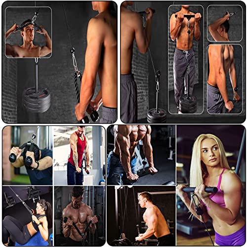 Taeku LAT Pulley System for Home Gym – Strength Training Fitness Equipment Cable Machine for Triceps, Biceps, Back & Shoulder Workouts - color: Cable