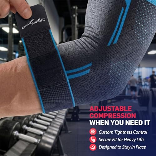 Doctor Developed Elbow Brace for Tendonitis and Tennis Elbow, Compression Sleeve for Arthritis, Workouts, Reduce Joint Pain During Fitness Activity (Medium) - size: Medium