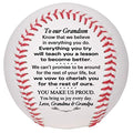Grandson Baseball - to Our Grandson from Grandma & Grandpa - Grandson Baseball from Grandparents - Graduation Birthday Wedding Anniversary Keepsake