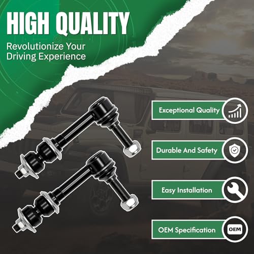 2PCS Front Stabilizer Sway Bar End Links Fit for Dodge 2006 2007 2008 Ram 1500, 2006 2007 2008 2009 Ram 2500, 2006 2007 2008 2009 2010 Ram 3500#OE ‎‎K80766 - size: K80766 X2