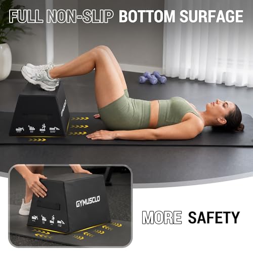 Hip Thrust Machine, Hip Thrust Bench with Non-Slip Bottom Surface Multi-Functional Workout Box for Hip Thrust, Core & Ab Strength Training Glute Bridge Exercise Machine for Home Gym