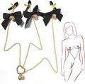 Nipple Clamps with Choker Set Adjustable Barbell Ring Bar Nipple Rings Body for Women,Non Piercing for Women Sexy Nipple Toys for Pressure for Adults Sweater FpT25q
