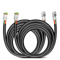Nilight 2 PCS 16 AWG 10 Feet 3 Pin DT Connector Wiring Harness Extension Kit Plug and Play for Dual Mode Off Road LED Pod Lights Bar DRL Driving Auxiliary Reverse Boat Light - size: 16AWG -10FT 3Pin DT