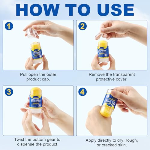 60% Urea Cream Stick plus 2% Salicylic Acid, Maximum Strength Urea Foot Cream Callus Remover for Dry Cracked Heels, Hands, Knees,Exfoliating Moisturizer, Dead Skin Remover Foot Balm 1.4oz (2pcs) - size: 1.41 Fl Oz (Pack of 2)