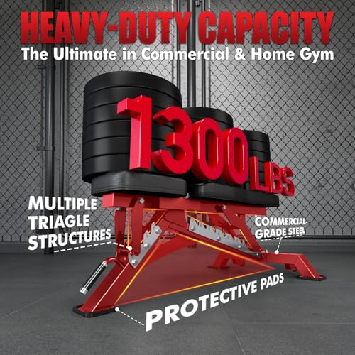 RITFIT Adjustable Weight Bench, Incline Decline Flat, 1300LB Capacity | Full Body Workout Bench for Home Gym Strength Training, 10 Backrest Positions, 3 Seat Angles, Heavy Duty Steel Frame - color: Red