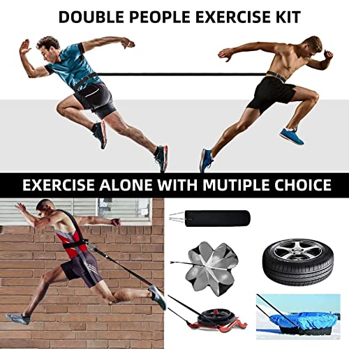 Sled Harness, Weight Speed Tire Pulling Workout Resistance and Assistance Trainer Physical Training Rope Football Exercise Equipment for Outdoor Indoor Men and Women - size: 6.6FT
