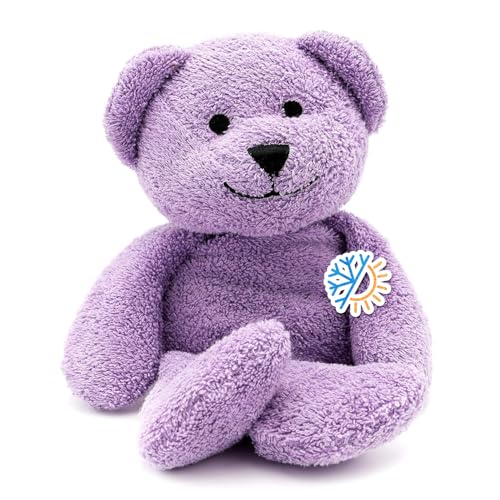Thermal-Aid® (Tumble The Lavender Bear) – Washable Heating Pad & Ice Pack for Kids – Microwave & Freezer Safe, Plush Hot/Cold Pack with Natural Corn Filling – Reusable Comfort - size: Zoo Purple Bear