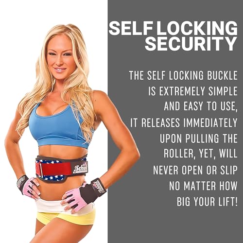 Schiek Sports Model 2004 Nylon 4 3/4" Weight Lifting Belt - Black - color: Stars N Stripes, size: Small