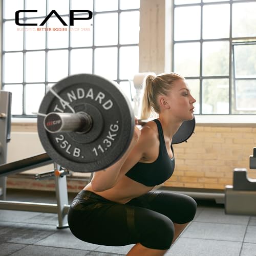 CAP Barbell 2-Inch Olympic Weight Plate | Multiple Options - size: 10 lb - Set of 4, style: Classic - Black