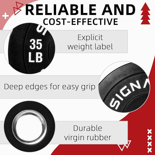 Fitvids 2-Inch Olympic Rubber Weight Plates Sets, Bumper Plates Set with Barbell for Strength Training, 180-390 Lbs Multiple Options - color: Black, style: 280LB Set