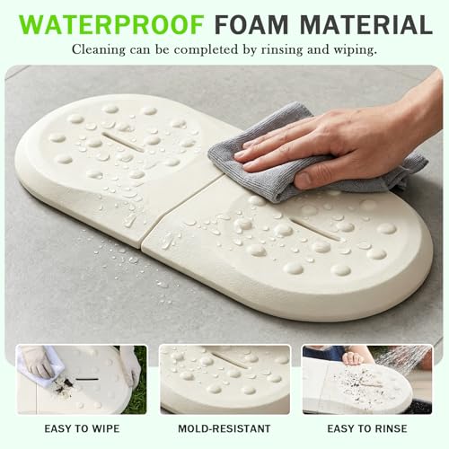 Babylush Foam Waterproof Comfortable Kneeling Pad,Beige,21×11×1.2 in | Soft Material,Anti-slip,Easy to Clean,Portable,Foldable,Gardening,Baby Bathing,Exercise,Yoga,Workout,Pilates - color: Light Grey