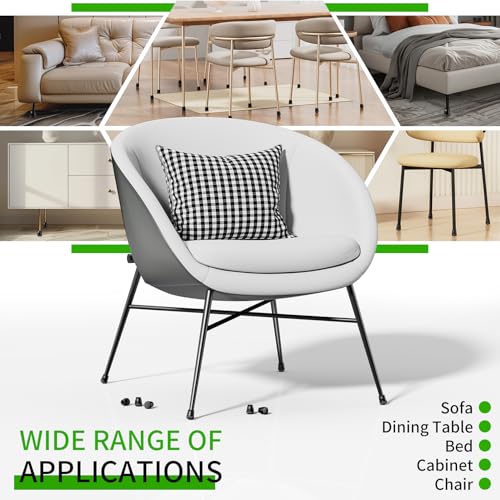 24 Pcs Extra Small Chair Leg Floor Protectors, Silicone Chair Leg Protectors for Hardwood Floors, Round Felt Pads Caps Chair Leg Covers to Protect Floors from Scratches & Noise(Black, Fit 0.35"-0.55") - size: XS-24PCS-(Fit:0.35-0.55 inch)-Black
