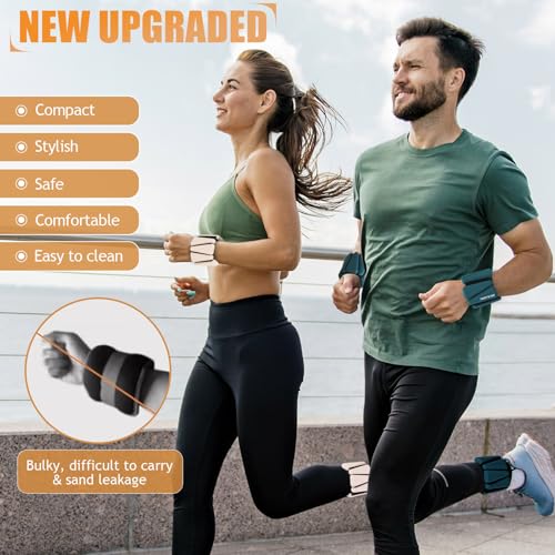 BECOJADDE Ankle Weights Set of 2 (1 lb/2 lb/3 lb Each) Adjustable Wrist Weights for Women Men Wearable Arm Leg Weight for Pilates, Running, Walking, Workout, Yoga - color: Beige, size: 2 Lb Pair (1 Lb Each)