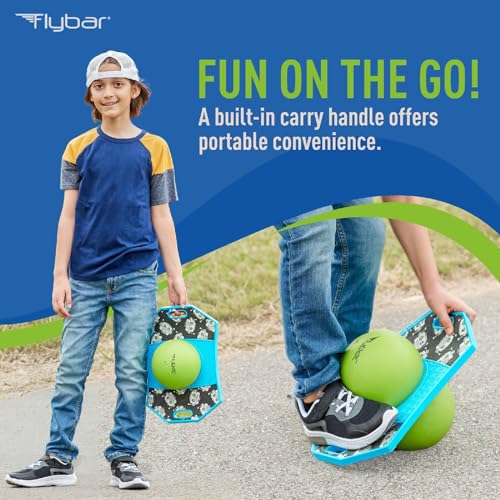 Flybar LED Pogo Trick Ball for Kids Balance Bounce Board w/Anti-Slip Deck - color: Robot