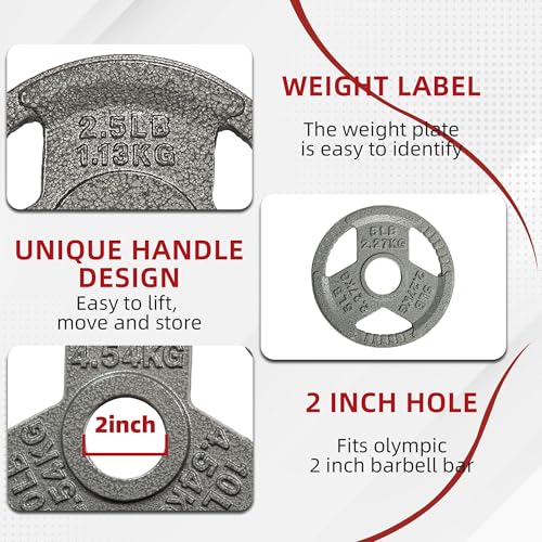 Signature Fitness 2-Inch Cast Iron Barbell Sets - size: 70LB Set