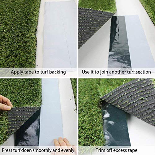 TYLife Artificial Grass Tape 6" x49'(15cmx 15m) Self-Adhesive Seaming Turf Tape Lawn Carpet Jointing ,Green - size: 6InX49Ft(15cmX15m)