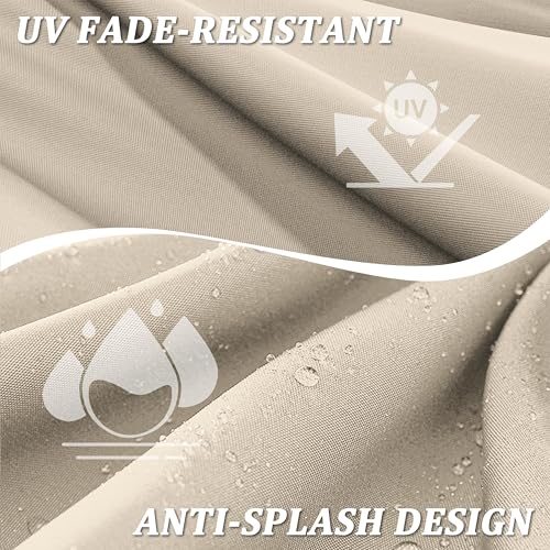 Premium Outdoor Bench Cushions for Patio Furniture 3.5inches Memory Foam Bench Cushion Waterproof Fade Resistant Porch Swing Cushions with Straps 36×18 Inch Cream - color: Cream, size: 36'' x 18'' x 3.5''