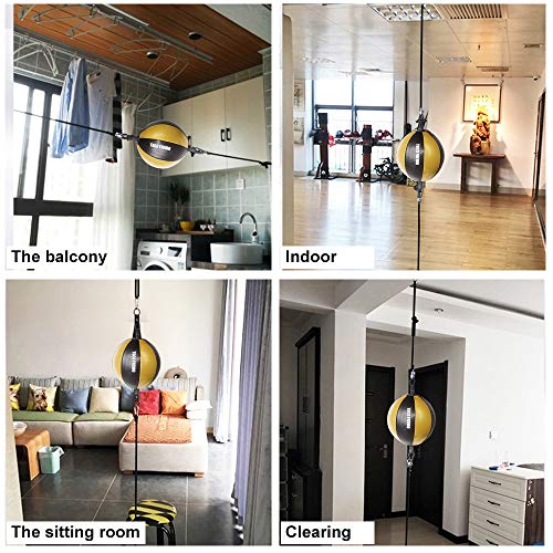 TOCO FREIDO Double End Punching Ball, Speed Bag with Difficulty Levels Boxing Reflex Ball with Headband, Perfect for Reaction, Agility, and Hand Eye Coordination Training - color: no reflex ball