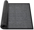 MYFAMIREA Commercial Floor Mat 3' x 4' Extra Large Front Door Industrial Rug Heavy Duty Brush Step Entrance Mat Weather Utility Rug with Non Slip Rubber Backing Low Profile for Entryway, Charcoal Grey - size: 3 x 4 Feet