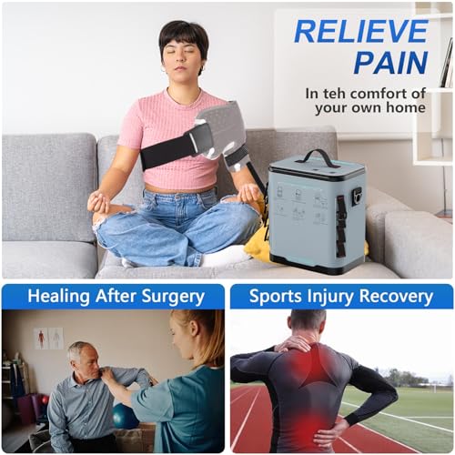 ICYTHRP Programmable Timer Cold Therapy Machine for Shoulder w/Quiet Pump | FSA Eligible HSA, Portable Ice Machine for Shoulder After Surgery, Shoulder Replacement Recovery System with Shoulder Pad