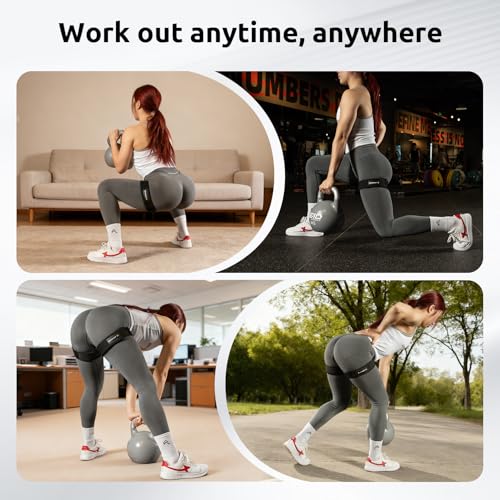 MANUEKLEAR Non-Slip Blood Flow Restriction Bands for Thighs, BFR Booty Bands for Women Glutes Leg, Adjustable Occlusion Thigh Bands for Workout Leg & Hip - color: Black