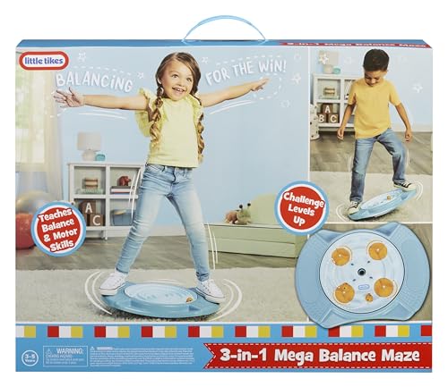 Little Tikes 3-in-1 Mega Balance Maze, Indoor/Outdoor, Balance & Motor Skills Active Play, for Boys & Girls Ages 3+ Years