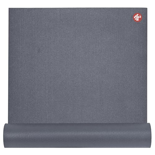Manduka PRO Yoga Mat - 6mm | Lifetime Durability | Hygienic Construction | Premium Studio Quality | Teacher Approved - color: Thunder, size: 68" x 26"