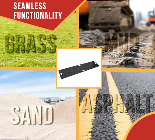 Mytee Products 3' x 8' Ground Protection Mats with Double Sided Diamond Plated Tread Design - High Density Polyethylene Mat, Easily Supports 90 Ton Loads on Lawns, Dirt, and Any Other Areas - color: Black, size: 1 - Pack