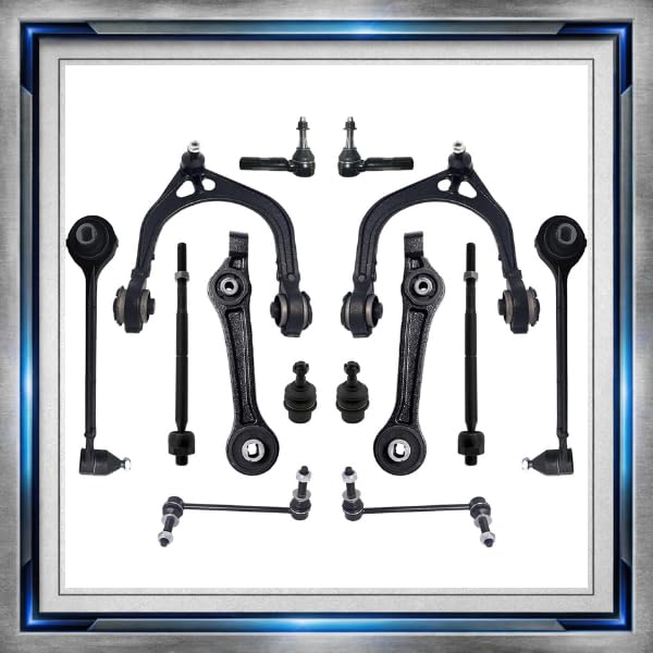 PartsW 14pc ES3571 EV80702 K620257 K620258 K620177 K620178 K80996 Suspension Steering Kit for Dodge Charger 2006-2010 Control Arm Tie Rod Ball Joint Sway Bar for Challenger Chrysler 300 RWD - size: 1. Control Arms, Tie Rods, Ball Joints 14Pc