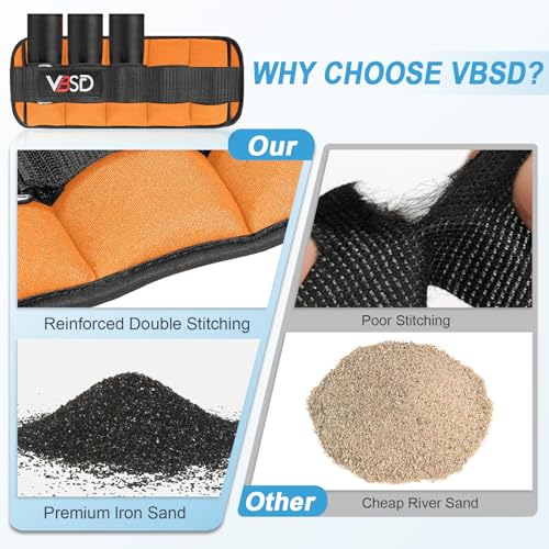 VBSD Adjustable Ankle Weights for Men Women, 2 4 6 8 10 lbs 1 Pair Leg Weight Straps, Weighted Ankle Weight Set with Removable Sandbags for Walking Running Yoga Physical Therapy Gym Home Workout - color: Orange, size: 3.5LBx2