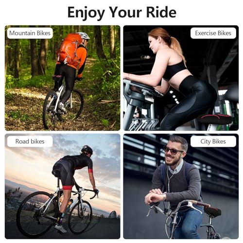 Bike Seat Cushion Gel Padded Bike Seat Cover Extra Soft Comfy for Men Women Comfort,with Peloton Stationary, Exercise, Mountain Bikes, Road & Electric - color: Red